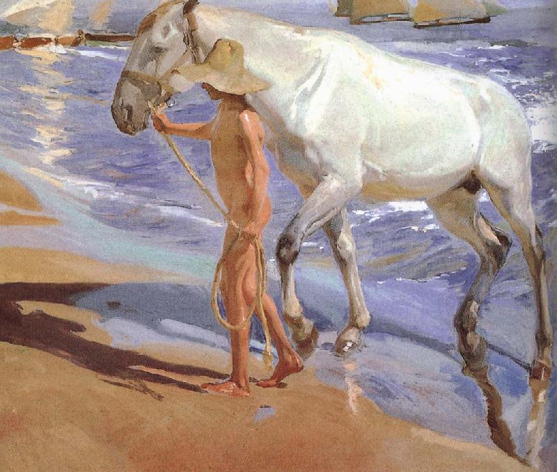 Joaquin Sorolla Horse bath Sweden oil painting art
